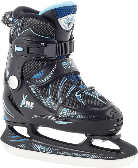 Verstellbarer KinderSchlischuhe Schwarz,Blau mit ene Hockeykufe