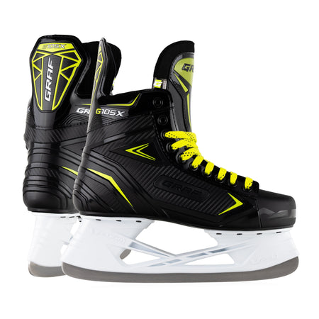 Graf Ultra G105X Eishockey Schlittschuhe Schwarz/Gelb | Komfort & Stabilität